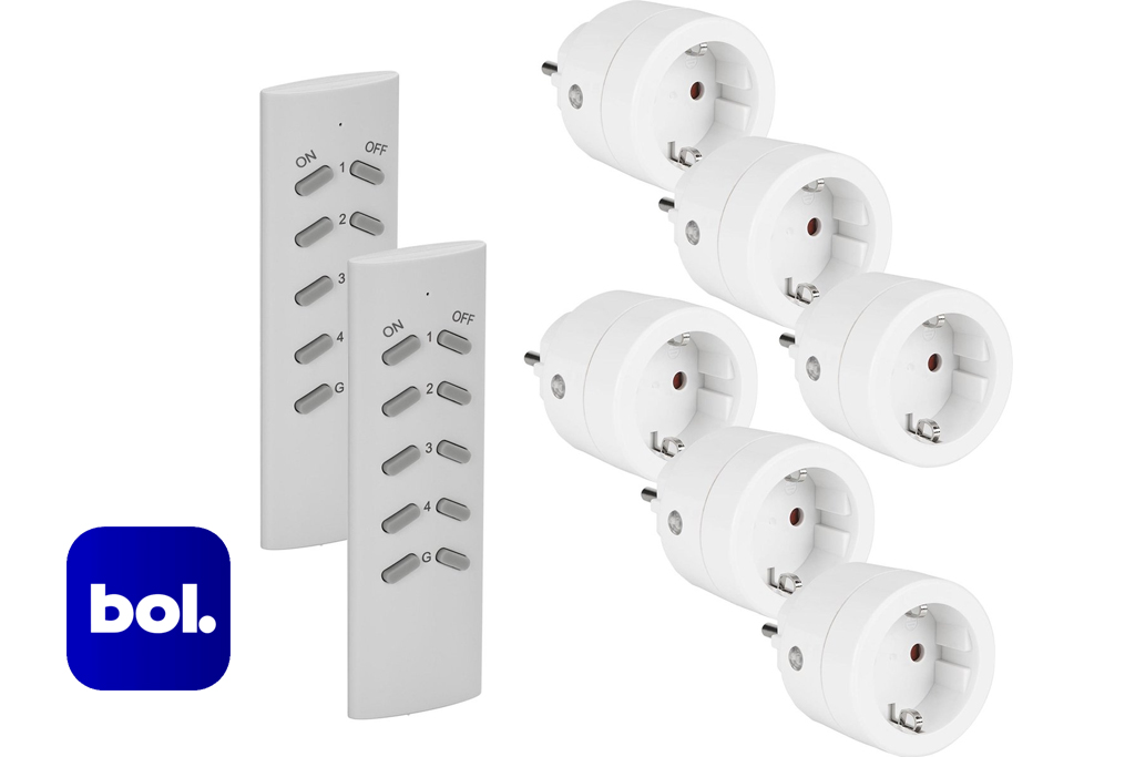 Draadloze schakelaars, 6 stuks, nu slechts €39,99